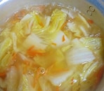 白菜とにんじんの春雨スープ